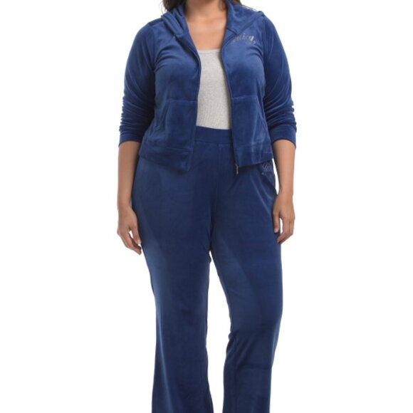 JUICY COUTURE Plus 2 Piece Classic Velour Tracksuit - Picture 1 of 1